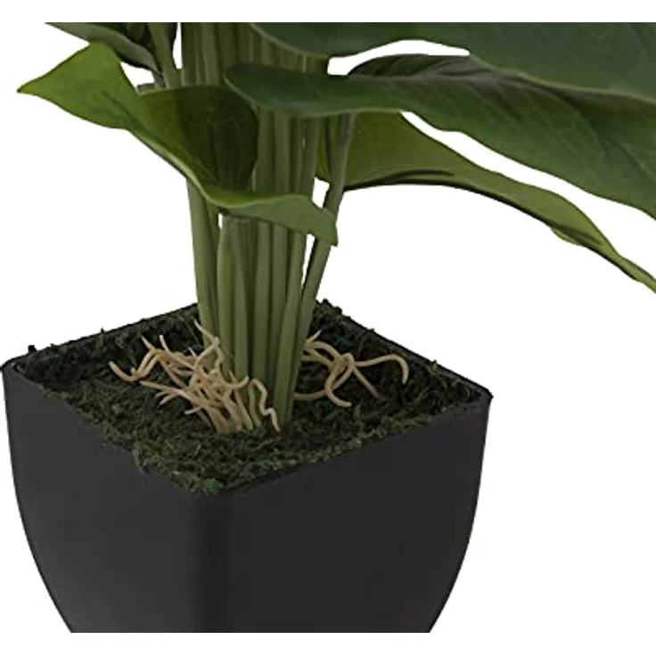 EUROPALMS Calla mini, Kunstpflanze, gelb orange, 43cm | Zimmerpflanze im Blumentopf – Bild 3