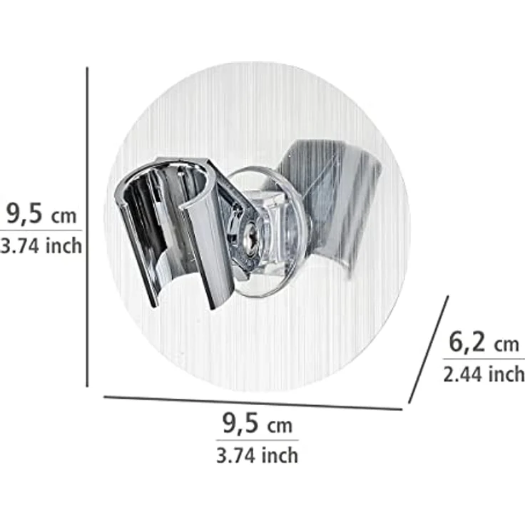 WENKO Brausehalter Osimo, Static-Loc® Handbrausehalter für alle glatten oder leicht strukturierten Untergründe, ohne Bohren befestigt – Bild 5