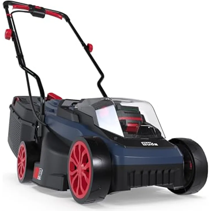 GUEDEAKTIVBANK Akku Rasenmäher RM 18-401-30.32, bürstenloser Motor, 32 cm Schnittbreite, 4 AH Akku, 30 L Fangsack, inkl. Akku und Ladegerät