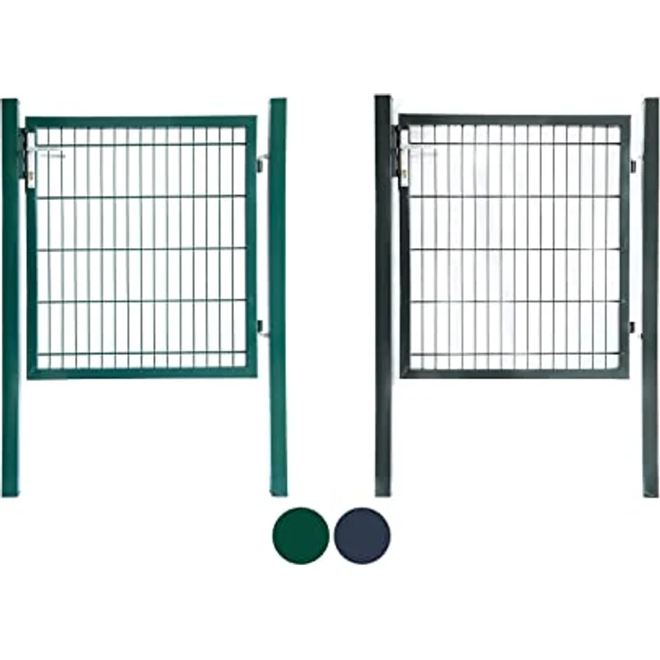 HOME DELUXE - Gartentor PORTARIUS - Anthrazit, Höhe 80 cm - inkl. Griff, Schloss und Schlüssel I Gartenpforte Einfahrtstor Hoftür – Bild 5