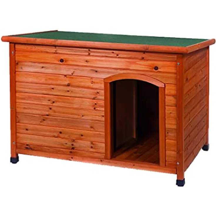 duvoplus Woodland Hundehütte Balou 1 Classic, 85 x 58 x 58 cm, Holzfarbe, abnehmbares Oberteil, Dachdach