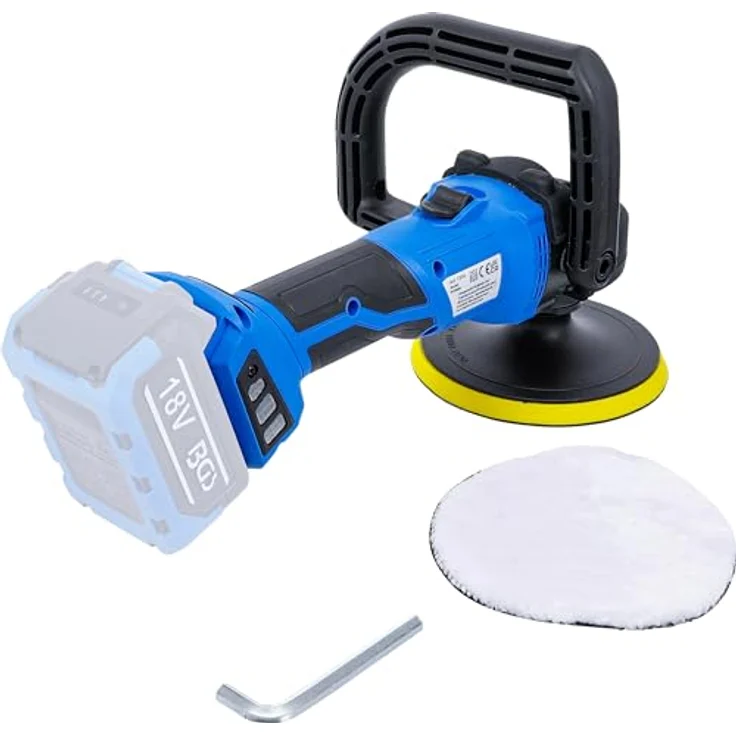 BGS TECHNIC Akku-Polier- und Schleifmaschine bürstenlos 18 V, kompakt mit 6-stufigem Geschwindigkeitsregler – Bild 5
