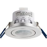 SEBSON® Bewegungsmelder Innen Unterputz - 2er Set - LED geeignet, Decken Montage, Infrarot Sensor programmierbar Reichweite 3-8m/ 360°, schwenkbar, 3-Draht