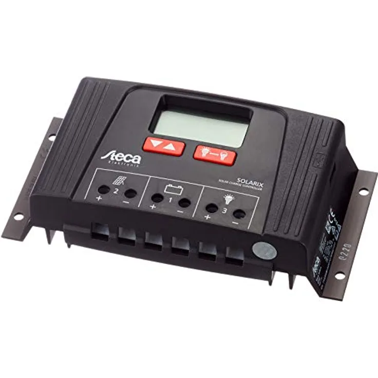 STEGA Solarladeregler Solarix 4040 12/24VDC 40A mit 5 Jahren Herstellergarantie, LCD Display, IP32, 5V USB 1,5A