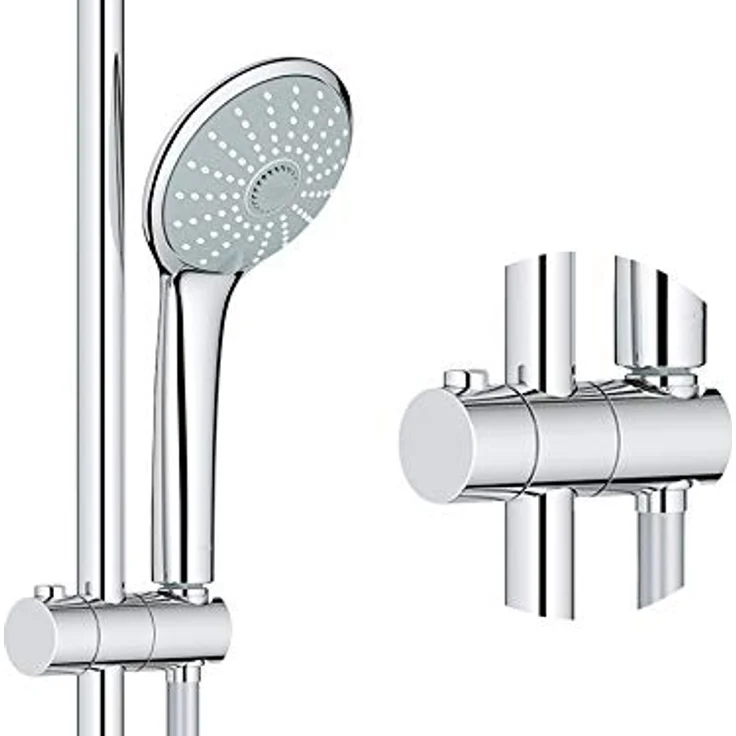 GROHE Euphoria 260 - Duschsystem (wassersparend, Umstellung für die Wandmontage, 3 Strahlarten, kratzfest) ,chrom, 27421002 ,Ø 260 mm – Bild 2