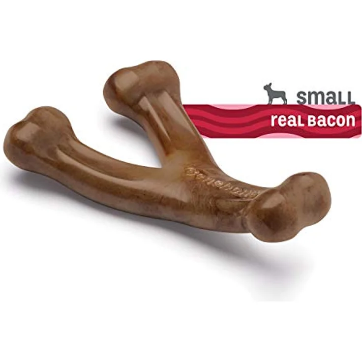 Benebone Wishbone Echter Speck Klein Langlebiges Hundekauspielzeug für Aggressive Kauer – Bild 4