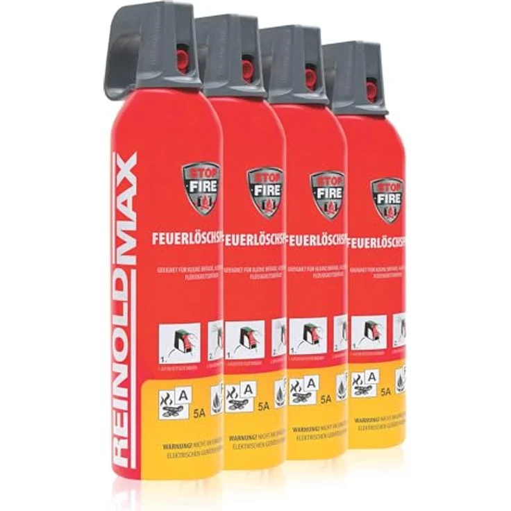 Xenotec Premium Feuerlöschspray 4er Set, 750ml Stopfire, wiederverwendbar für Fettbrände, 4 x 750g – Bild 1