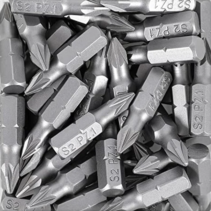 STIER Pozidriv-Bit-Großpackung PZ1, 50 Stück 25 mm in wiederverschließbarer Plastikbox für Maschinen- und Handantrieb – Bild 2