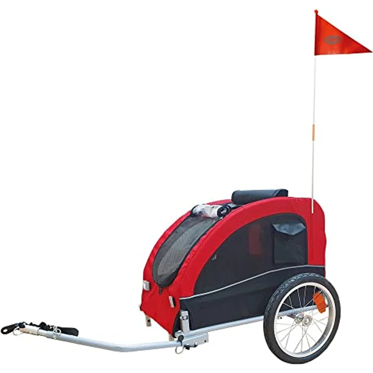 Nobby 62396 Fahrradanhänger SENLIMA M, B 63 x H 68 x L 75/137 cm, bis zu 25 kg – Bild 1