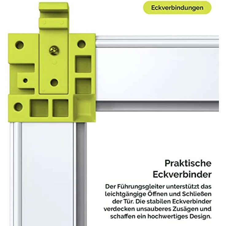 Nematek Premium Insektenschutz Schiebetür - Fliegengitter Schiebetüren für Terrassentüren als Bausatz - Fliegengitter Balkontür Schiebetür in 120 x 240 cm, weiß – Bild 4