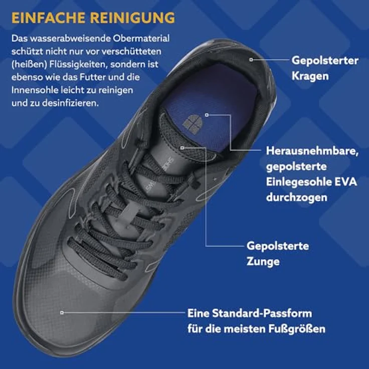 Shoes For Crews EVOLUTION II schwarz Arbeitsschuh, vegan, rutschhemmend, wasserabweisend – Bild 4