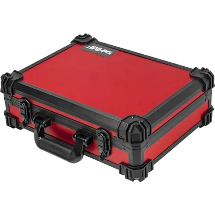 HMF Universalkoffer, Transportkoffer mit Noppen- & Rasterschaumstoff, 39 x 29 x 12 cm, rot, für Kamera und Tabletop-Miniaturen – Bild 6