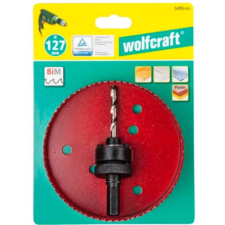 Wolfcraft 1 Lochsäge BiM Durchmesser 127 mm inklusive Schaft und Bohrer, 5495000 - Preisvergleich – Bild 4