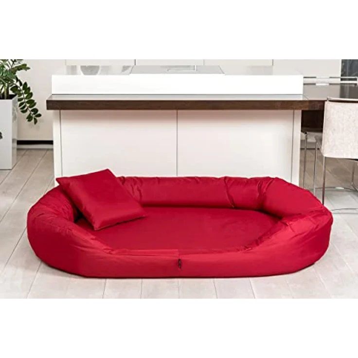 tierlando® Orthopädisches Hundebett Sammy | Robuster Polyester | Dicke Umrandung | L - XXXXL Hundesofa Gr. XXL 140 cm Schwarz – Bild 4