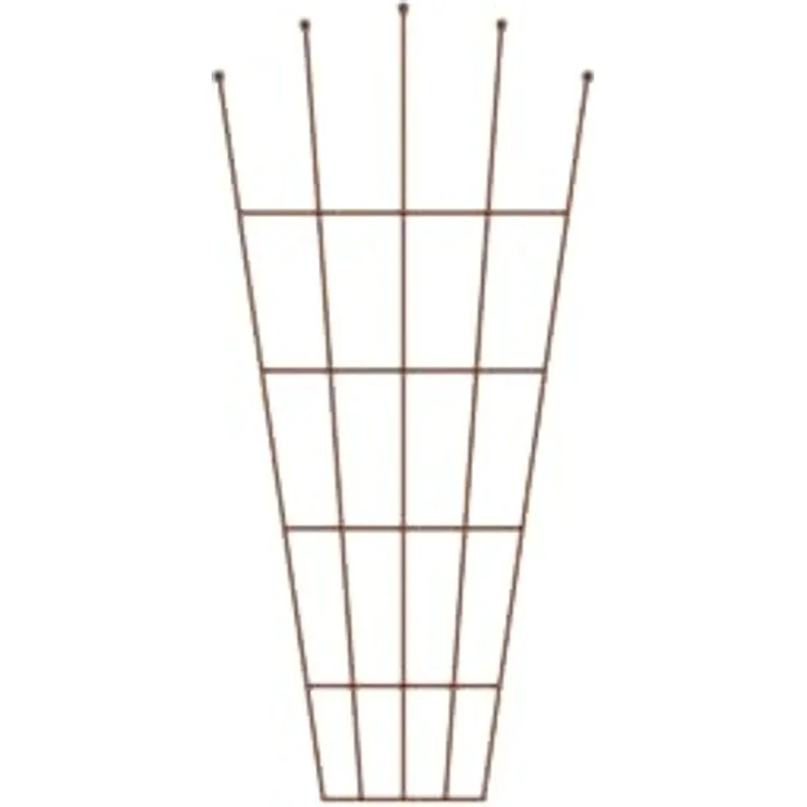 ELEO Rankgitter Brindisi groß rostoptik fächerförmig 170x81 cm - Rankhilfe für Rosen, Kletterpflanzen - Schmiedeeisen rost Edelrost - Hauswand Spalier aus Metall mit Wandhalterung - Wetterfest