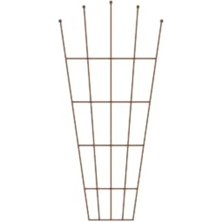 ELEO Rankgitter Brindisi groß rostoptik fächerförmig 170x81 cm - Rankhilfe für Rosen, Kletterpflanzen - Schmiedeeisen rost Edelrost - Hauswand Spalier aus Metall mit Wandhalterung - Wetterfest – Bild 1