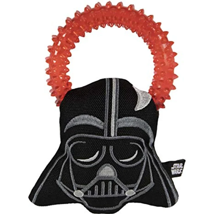 CERDÁ LIFE'S LITTLE MOMENTS Star Wars Hundespielzeug Darth Vader, interaktives Plüschtier mit Quietscher, 10 x 18,5 x 6 cm, für optimale Zahngesundheit – Bild 1