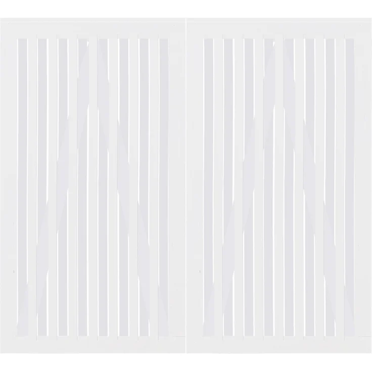Plus Doppeltor Nagano 200 x 180 cm, Sichtschutztor aus Kiefer/Fichte, RAL 9010 Weiß, FSC-zertifiziert