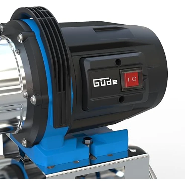 Güde HWW 1000 ES, Hauswasserpumpe mit 1000 W Leistung, 3800 l/h Fördermenge, silber, 20 l Edelstahltank, automatischer Betrieb – Bild 8