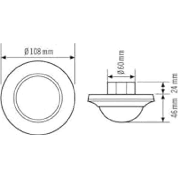 ESYLUX PD-C360i/24KNX UP Decken-Präsenzmelder, KNX Bewegungsmelder mit 360° Erfassungsbereich, Reichweite bis 24 m, Unterputz, weiß – Bild 3