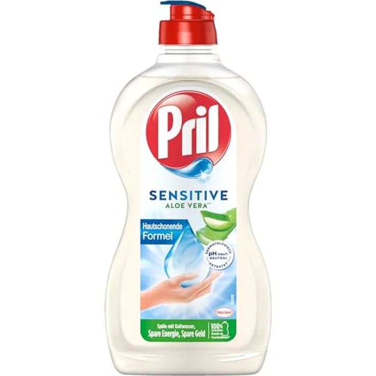 PRIL Sensitive Aloe Vera Geschirrspülmittel, hautschonend mit hoher Fettlösekraft, 450 ml – Bild 2