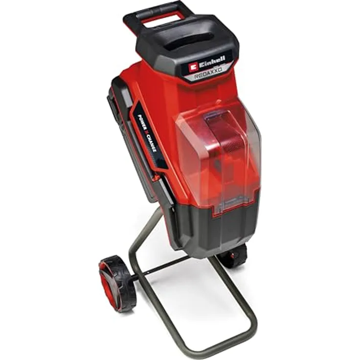 Einhell Akku-Messerhäcksler REDAXXO 36/25 Power X-Change, 36 V, max. 25 mm Aststärke, 3 Wendemesser aus Stahl, 55 L Fangsack, Transportgriff, Stopfer