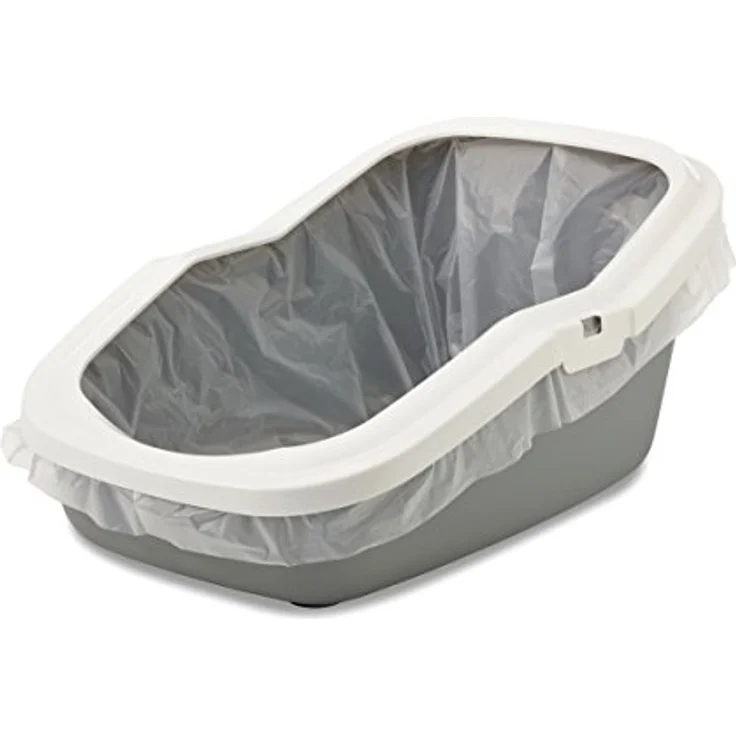 Katzentoilette mit Rand "Aseo" grau 56 x 39x 27,5 cm