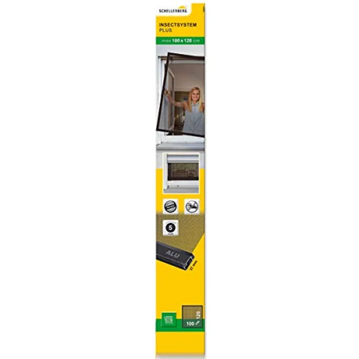 Schellenberg Insektenschutz Fenster PLUS 100 x 120 cm, anthrazit – Bild 8