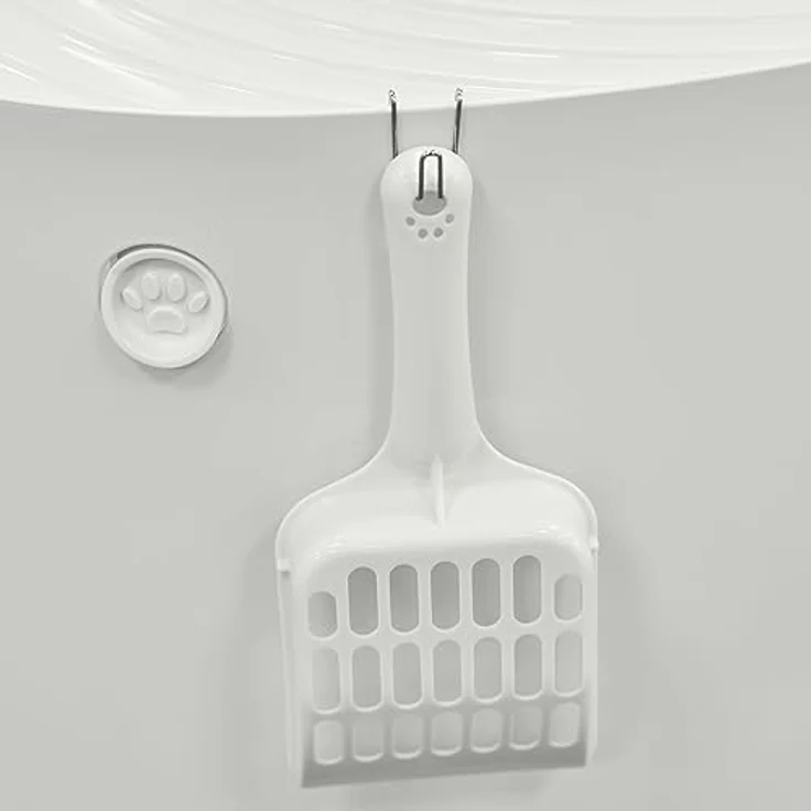 Iris Ohyama, Katzentoilette, Geschlossene Katzentoilette, Schaufel, L53 x T41 x H37 cm, PUNT-530, Weiß – Bild 5