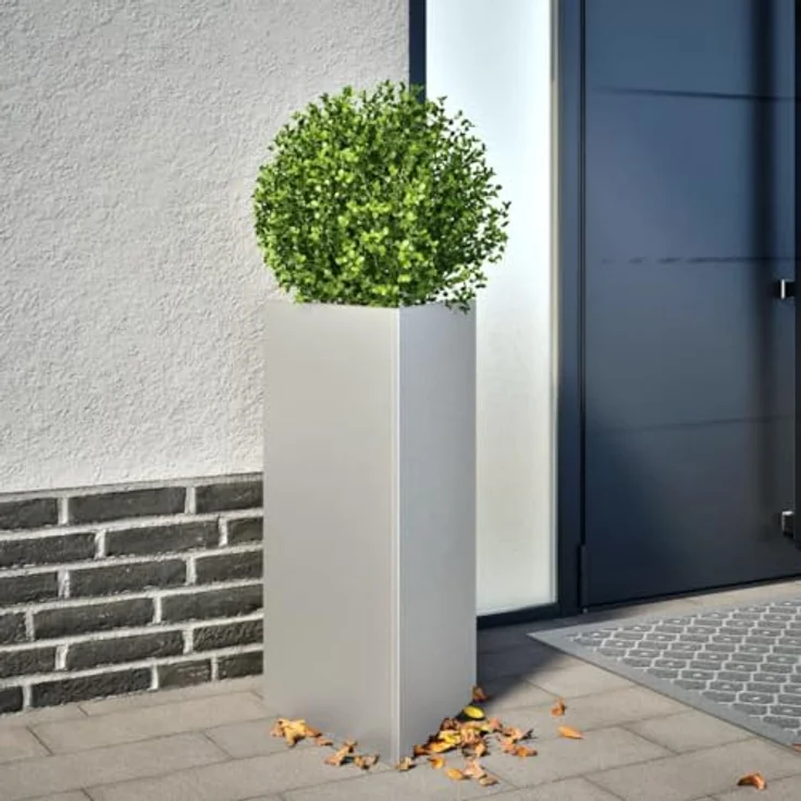 vidaXL Pflanzkübel, Blumenkübel mit Boden, Pflanzkasten Pflanztopf für Garten Balkon Terrasse, Blumentopf Pflanzgefäß Blumenkasten, Dreieckig Verzinkter Stahl, Rostbeständig und tief für gesundes Pflanzenwachstum – Bild 2