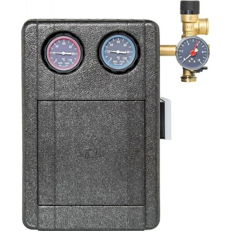 Wolf Solarpumpengruppe 10, Hocheffizienzpumpe für Solar, stufenlos einstellbar mit Thermometer und Sicherheitsventil – Bild 2