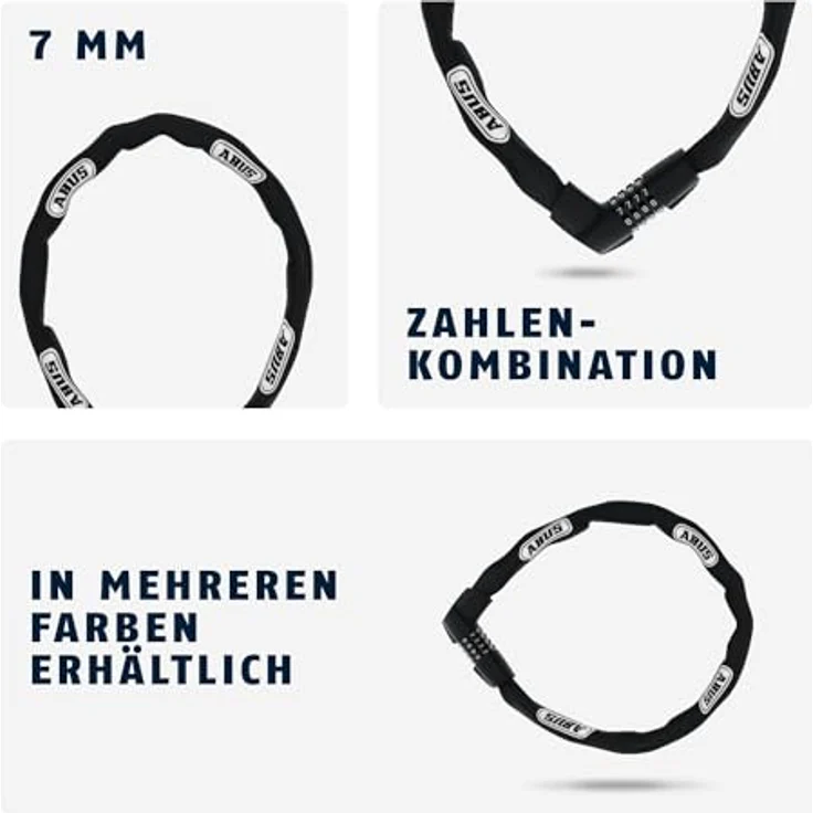 ABUS Kettenschloss 1385/110 black Tresor – Bild 5