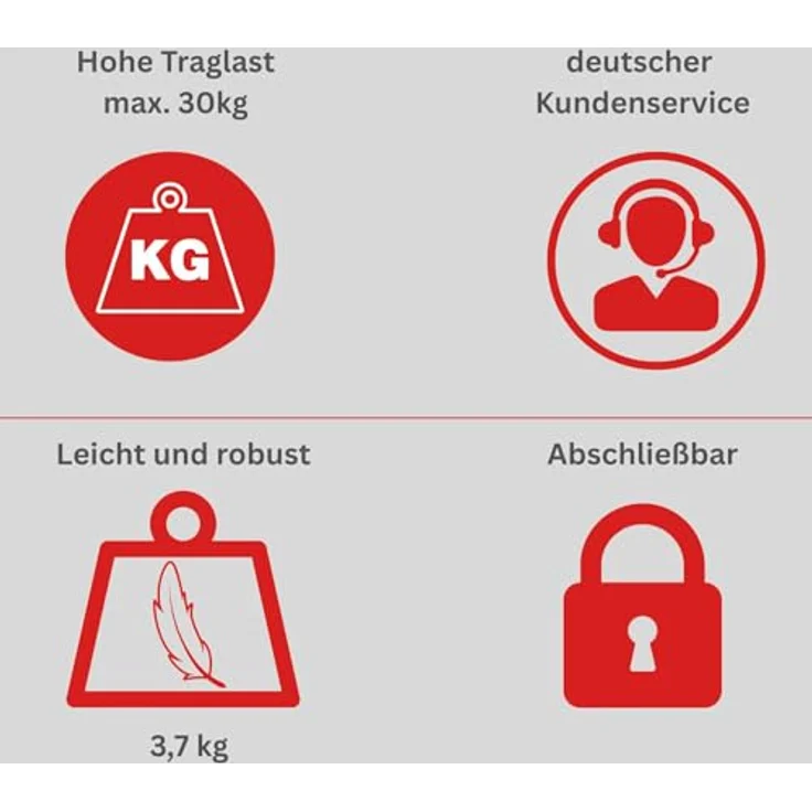 FAMEX 702-L Alu Werkzeugkoffer, robuster Koffer mit 26 Einstecktaschen, max. Tragkraft 30 kg, 460 x 355 x 180 mm – Bild 2