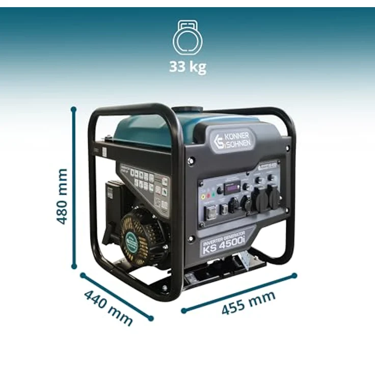 Könner & Söhnen KS 4500i Inverter Stromerzeuger Generator, 4500 Watt, stabile Sinuswelle, vielseitige Anwendungen, Notstromaggregat – Bild 8