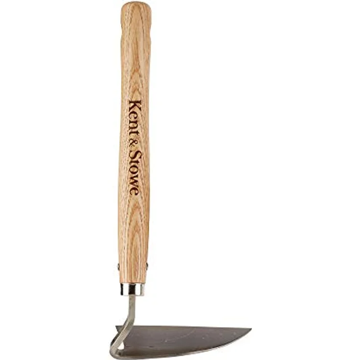 Kent & Stowe Schneidehacke – Gartenhacke aus Edelstahl, entfernt Unkraut und Moos, Unkrautjäter mit Stiel aus Eschenholz, Länge: 32 cm – Bild 1