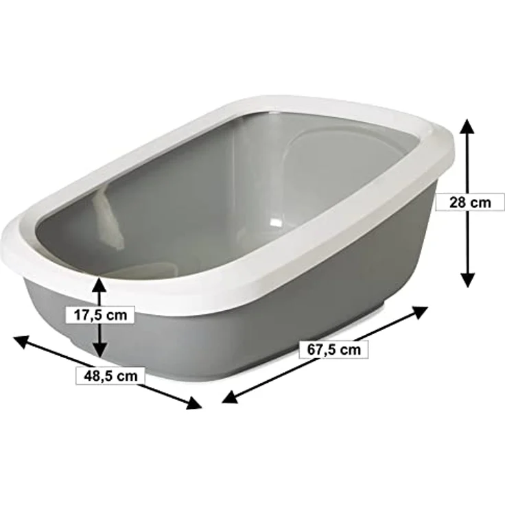 Savic Katzentoilette Katzenklo mit Rand ASEO Jumbo - 67,5 x 48,5 x 28 cm – Bild 2