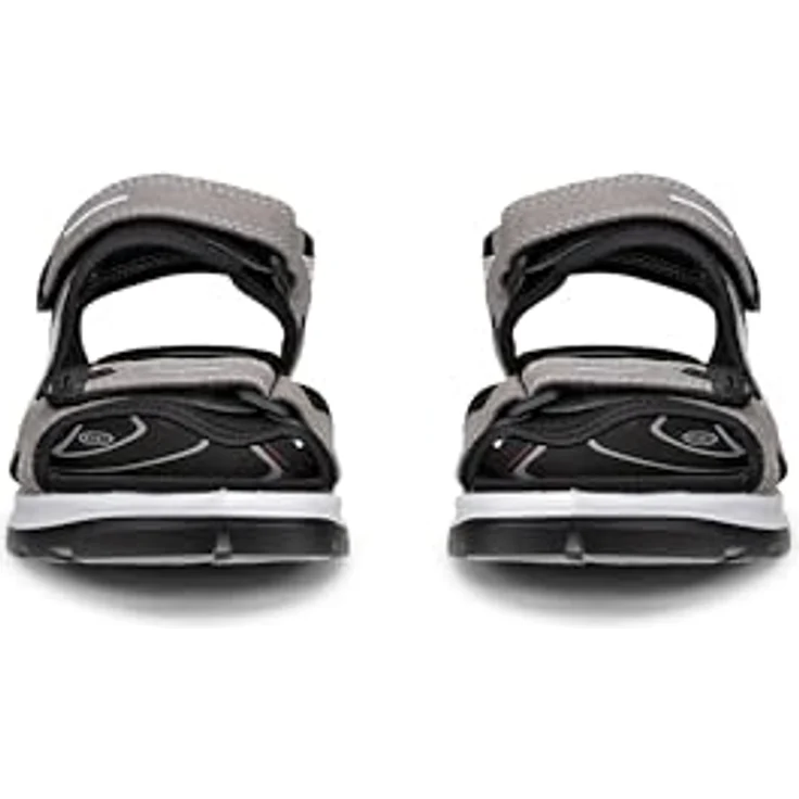 Ecco Damen Sicherheitssandalen aus Nubukleder, grau, mit 2 cm Blockabsatz und Klettverschluss, Größe 40 – Bild 5