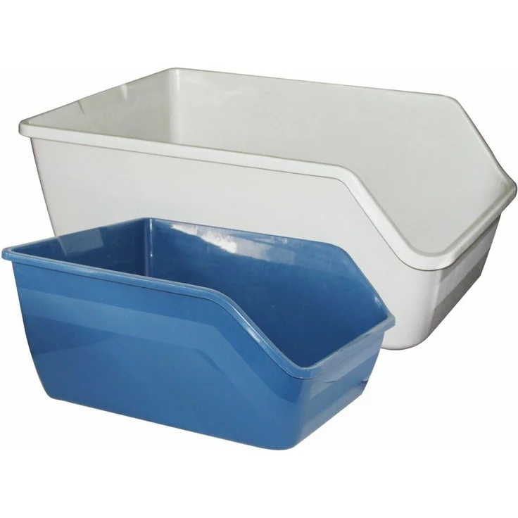 Pawise Katzentoilette High-back Litter pan 47x38x21cm, hoher Rand gegen Streuverschmutzungen, assortierte Farben – Bild 1