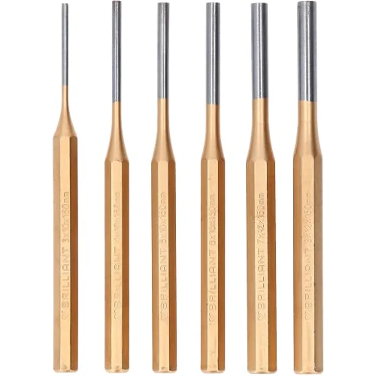 BRILLIANT TOOLS BT085070 Durchtreiber-Satz, 6-tlg. - Hochwertige Meißel für Heimwerker und Handwerker, Made in Germany – Bild 2