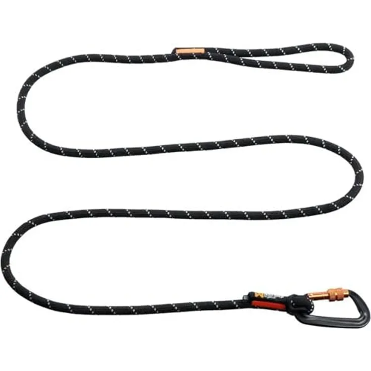 Non-stop dogwear Rock Leash, stabile Seil-Leine aus 100 % recyceltem Polyester, 1.80 m lang, mit Drehverschluss und reflektierenden Fäden