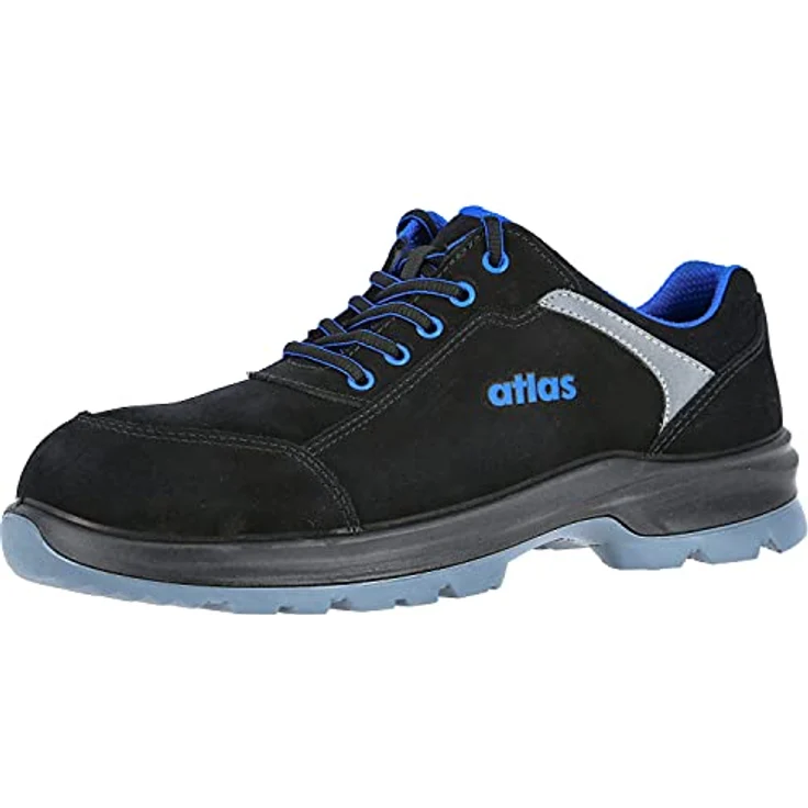 Atlas Schuhe Atlas Alu-Tec 62 ESD Arbeitsschuh, Schwarz/Blau, Aluminiumkappe, antistatisch, MPU®Light-Sohlentechnologie – Bild 2