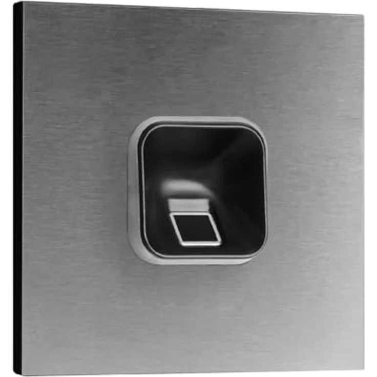 EKEY 204702 sLine Fingerprintset (Fingerprint Schwarz, Gira 106 Sprechanlagenmodul Edelstahl V2A, Controller), Biometrische Zutrittslösung für Sprechanlage Gira, 0,4 W, 12-24 V, Schwarzer Fingerprint – Bild 1