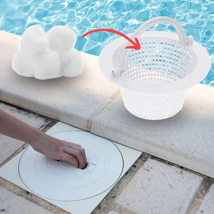 Amapool Skimmer Korb 16cm, Ersatzkorb für Standard Skimmer, chlorbeständig und stabil mit Griff für einfache Entnahme – Bild 4