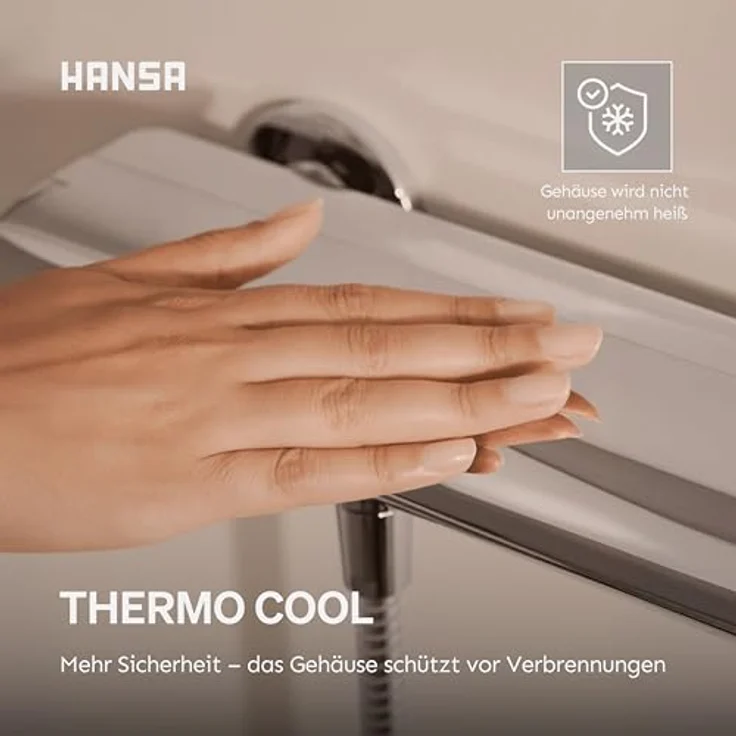 Hansa VIVA Regenbrause-Duscharmatur, Duschsystem mit Thermostat, Thermo Cool, MagShelf, Höhe 1190mm, 65159201 – Bild 5