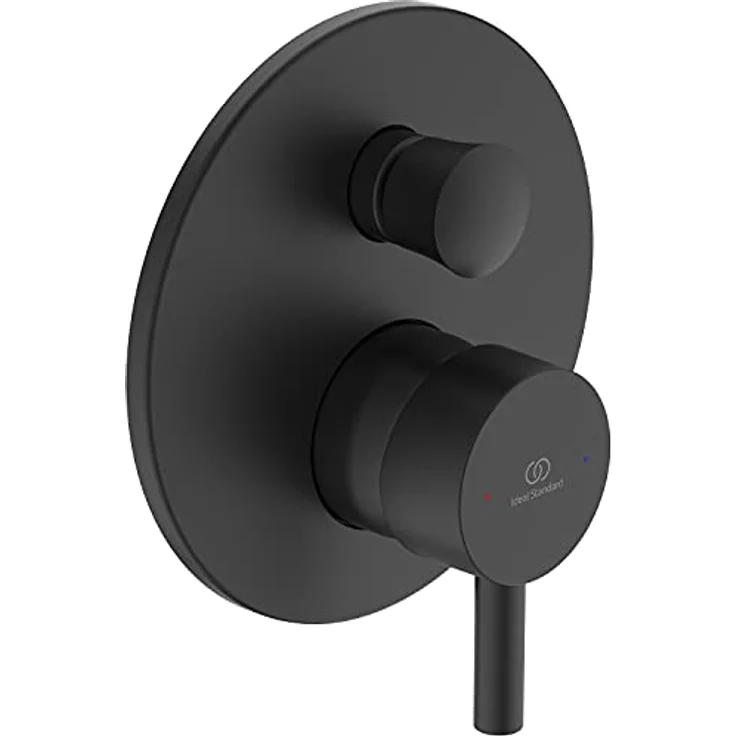 Ideal Standard Ceraline UP-Badewannenarmatur, Schwarz Matt, Rund, mit Click-Kartusche und Heißwassertemperaturbegrenzer – Bild 1
