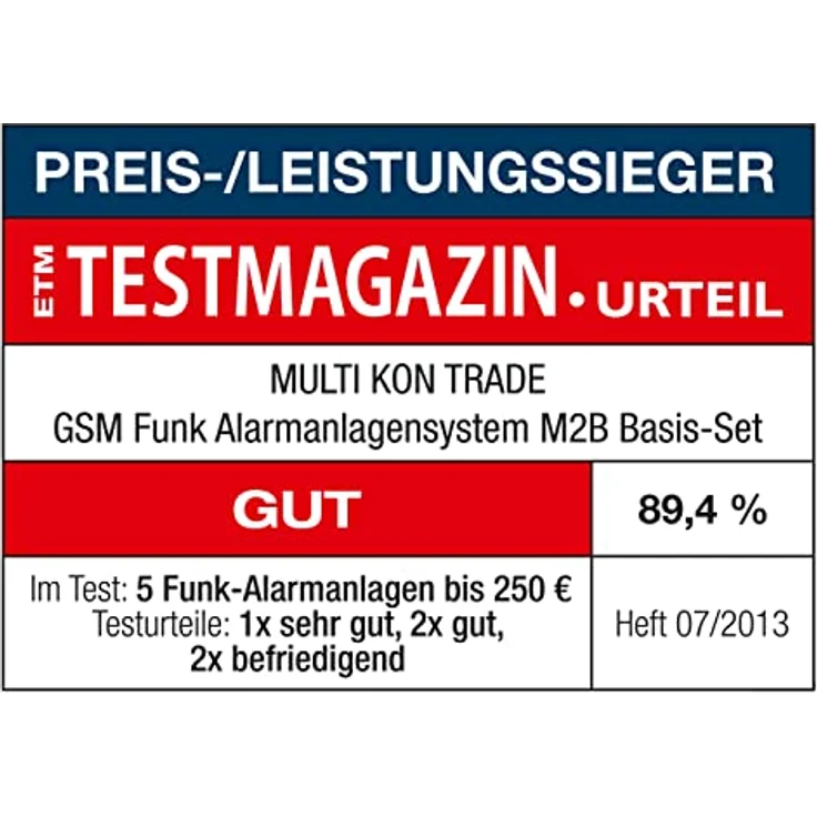 MKT M2B-4 GSM Funk Alarmanlagensystem Set aus 17 Teilen LCD Display – Bild 9