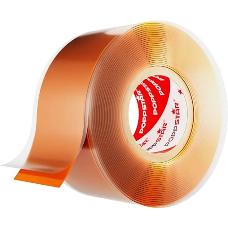 Poppstar selbstverschweißendes Silikonband, orange, 3m lang, 25mm breit, 1 Rolle (1009833)