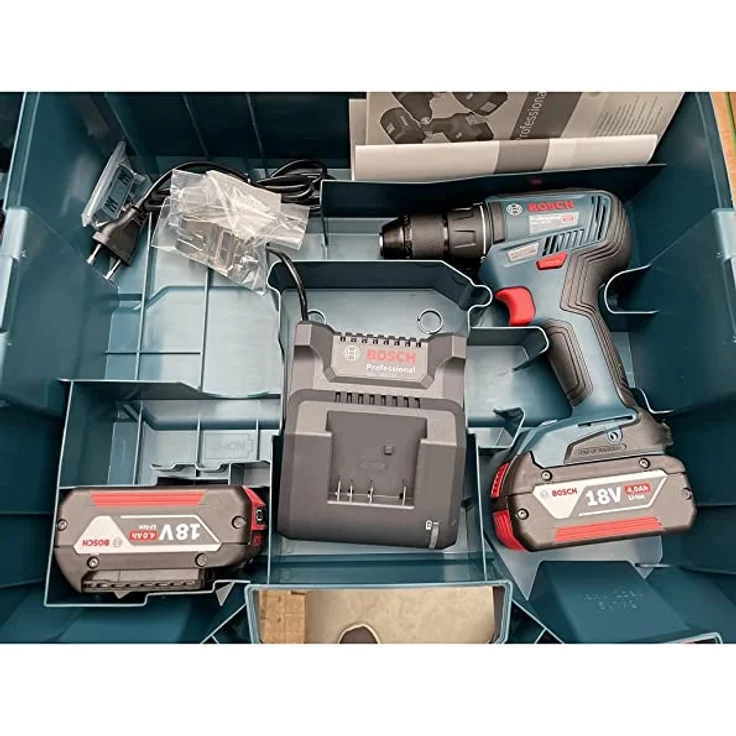 Bosch Professional Akku-Bohrschrauber GSR 18V-55 mit 2 x 4,0 Ah-Li-Ion-Akku, austauschbarer Akku – Bild 3