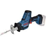 Bosch Professional 18V System Akku Säbelsäge GSA 18 V-LI C (Compact Version, 3x Säbelsägeblatt, ohne Akkus und Ladegerät, im Karton)