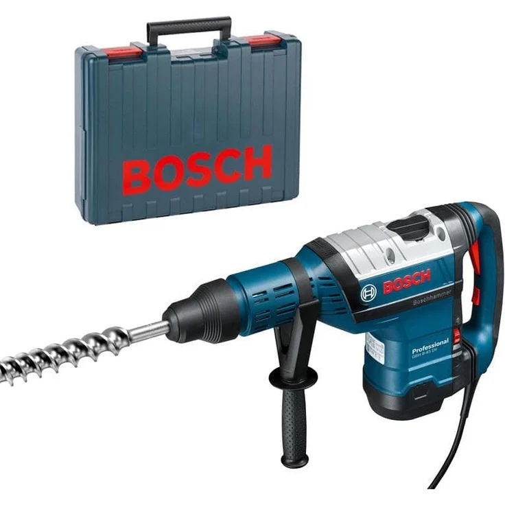 Bosch Professional Bohrhammer GBH 8-45 DV (1.500 Watt, Bohr-Ø in Beton mit Hammerbohrern: 12-45 mm, Schlagenergie max.: 12,5 J, SDS-max., inkl. Fetttube, Zusatzhandgriff, Koffer) – Bild 1